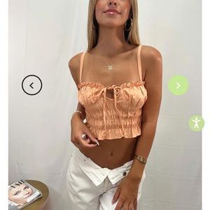 Isabelle’s Cabinet/Hazel Boutique orange crop top
